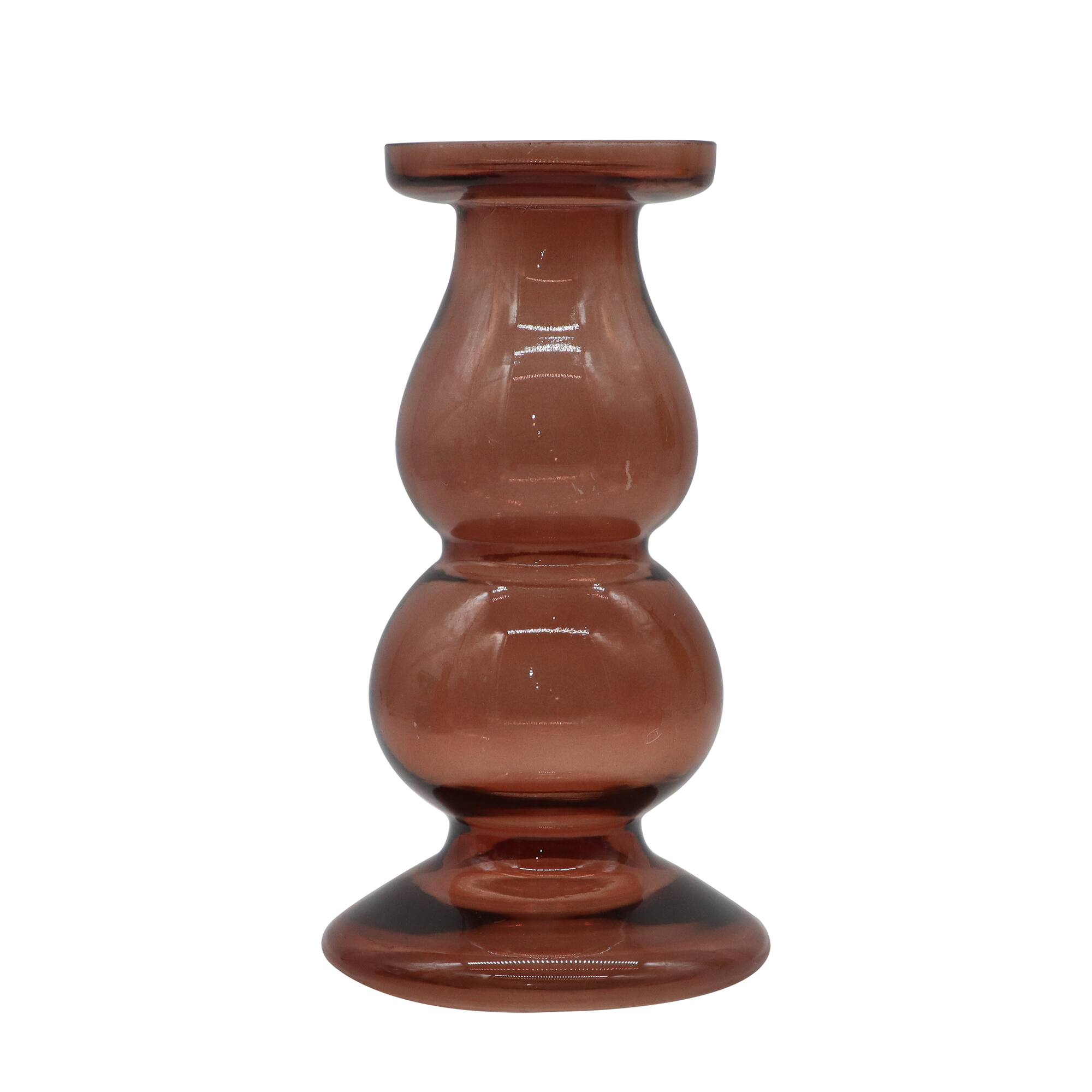 Brown Glass Pillar Candle Holder by Ashland